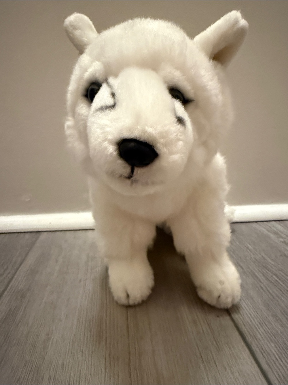 Plush White Arctic Wolf Stuffed Animal - Soft Cuddly Toy